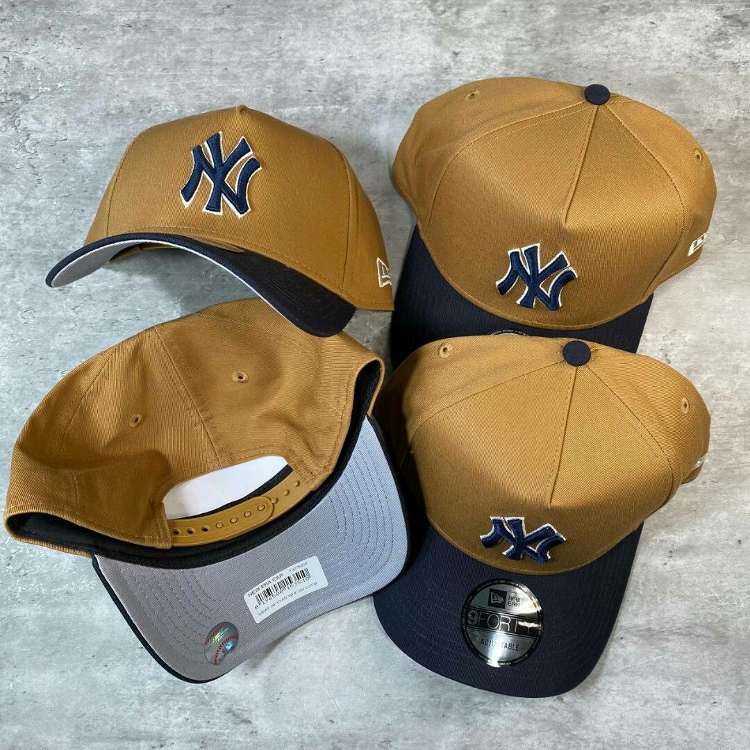 New York Yankees HARVEST SIDE-PATCH Brown-Navy Fitted Hat