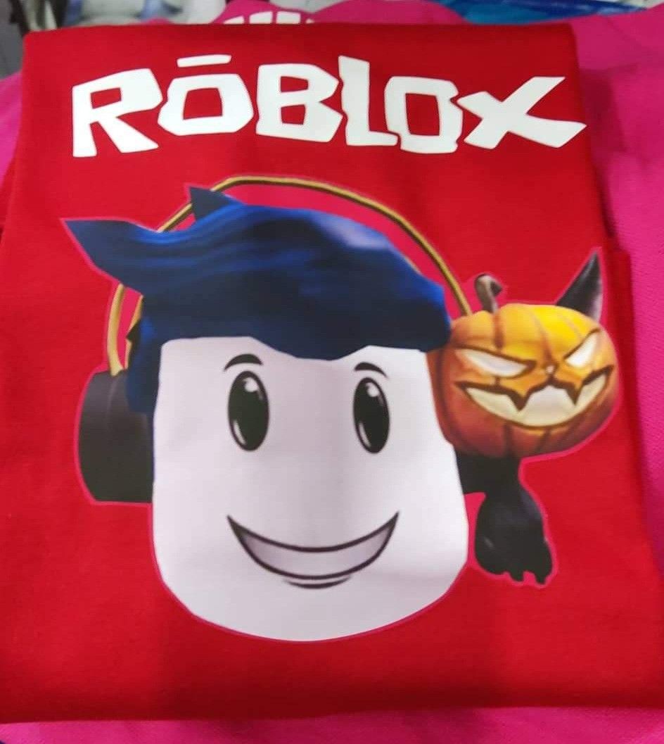 Kids Terno Roblox T-shirt for Girls Game Cartoon Print Shirt