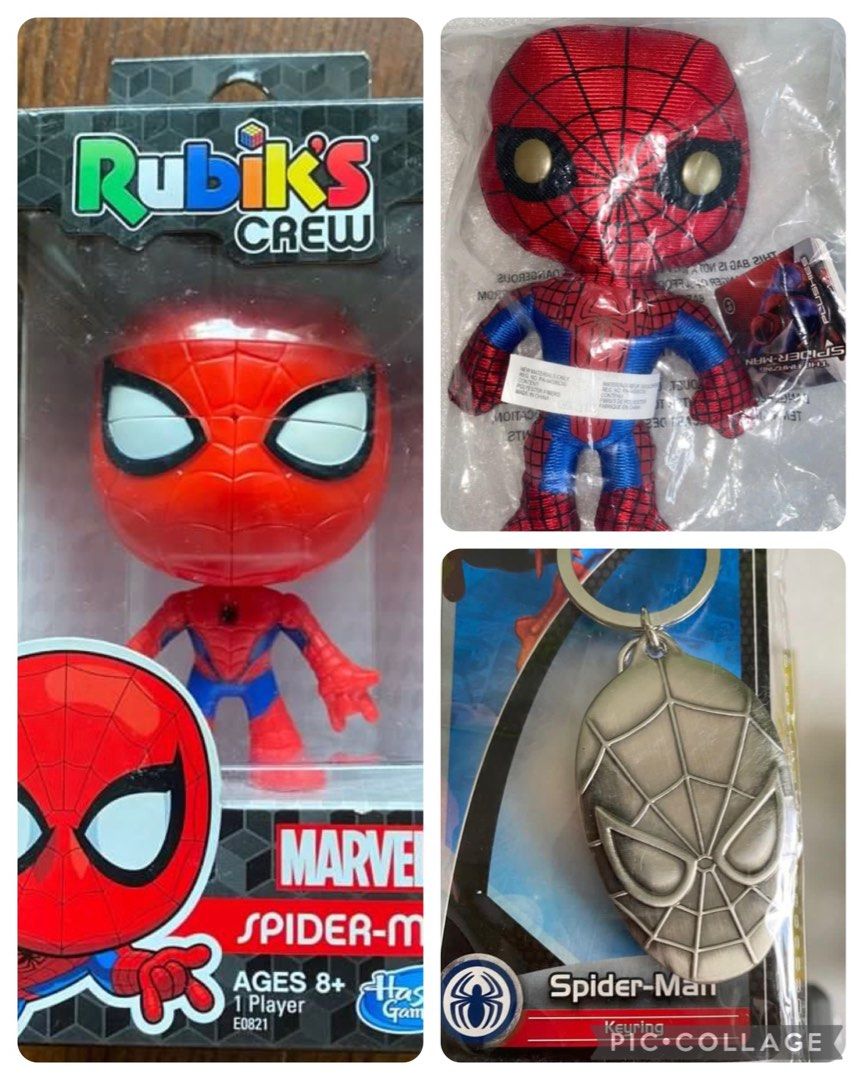 Rubik crew collectible puzzlehead spiderman ($25)Funko amazing Spider-Man  plush ($25) . Spider-man key ring ($15), Hobbies & Toys, Memorabilia &  Collectibles, Fan Merchandise on Carousell