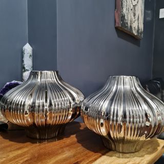 Rustans 2piece ceramic jars, Asian inspired lanterns