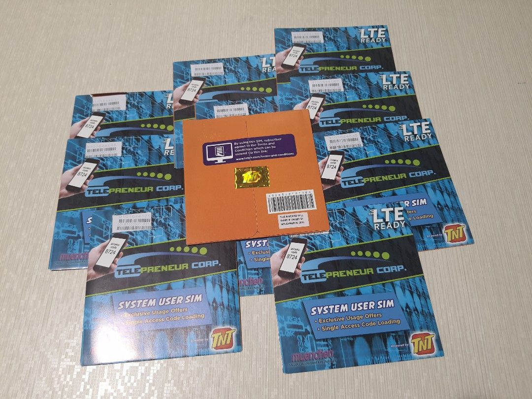 Sim card TNT For Sale TAKE ALL (Category: Sim Cards) located in Pasig City. Submitted by musamam_10 (Listing ID 1196323727, Image 1). Description: TNT sim card - all brand new & sealed - 11 pcs left - take all for 150 RUSH!!!.