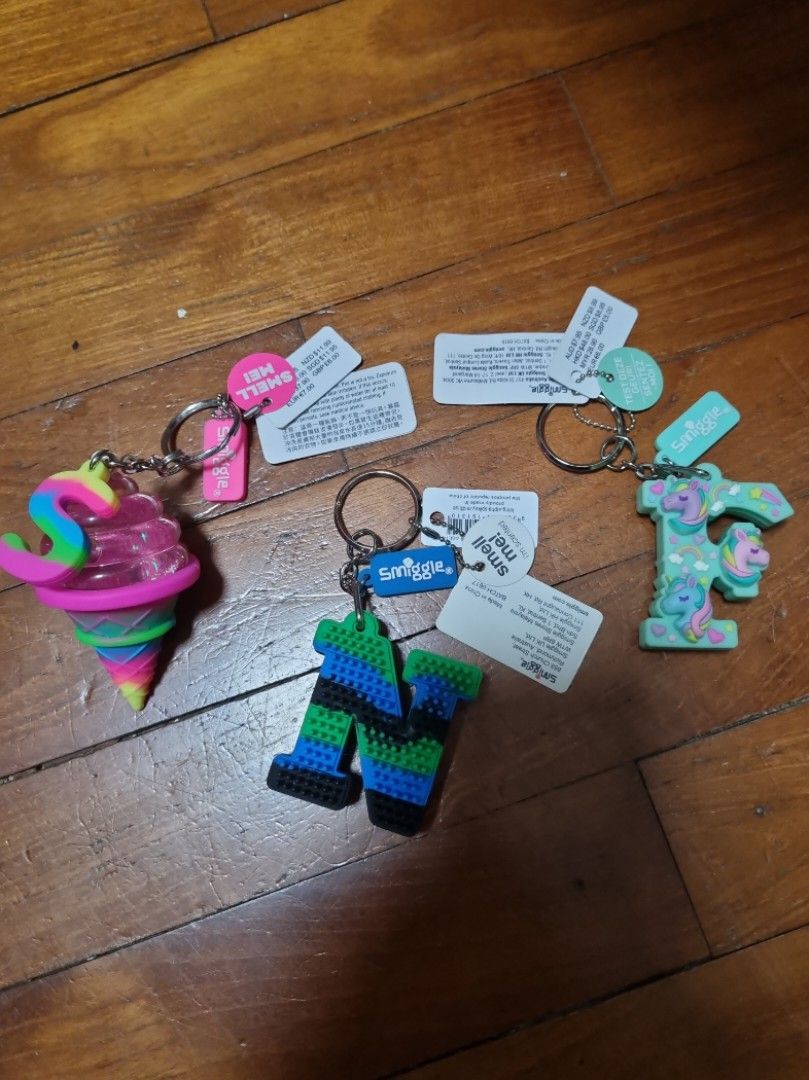 smiggles scented letter keychains, Hobbies & Toys, Stationery & Craft
