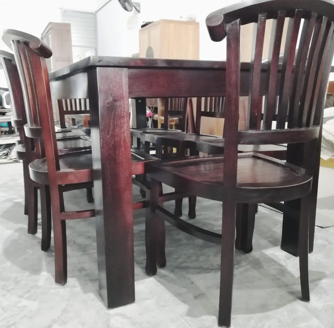 Solid Teak Wood Dining Table with 8 Chairs 8 seater dining table