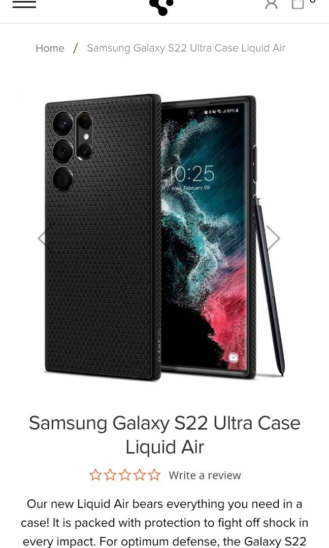 Spigen S22 ultra liquid air, Mobile Phones & Gadgets, Mobile & Gadget Accessories, Cases