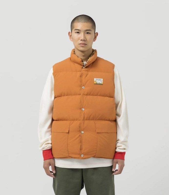 SS22 Human made reversible down vest (orange) size M / XXL, 男裝 