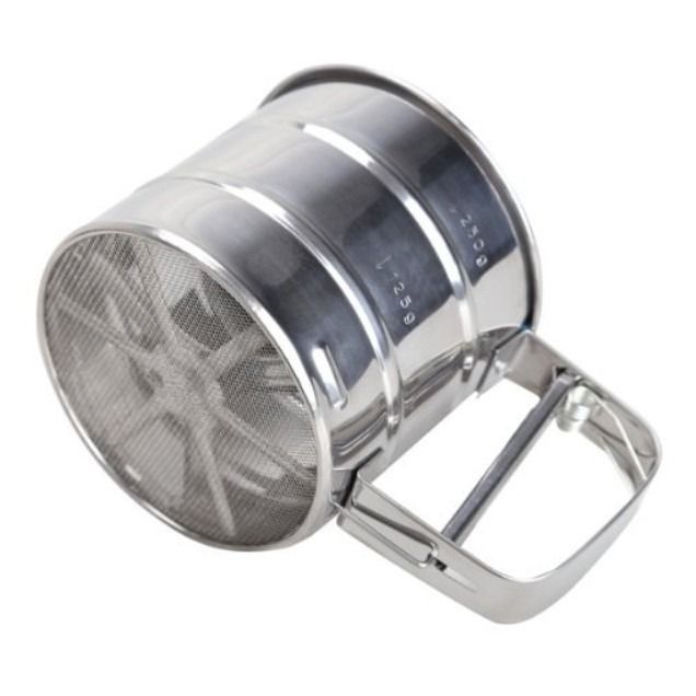 Stainless Steel Mesh / Sieve Flour Sifter Double Layer Flour Shaker