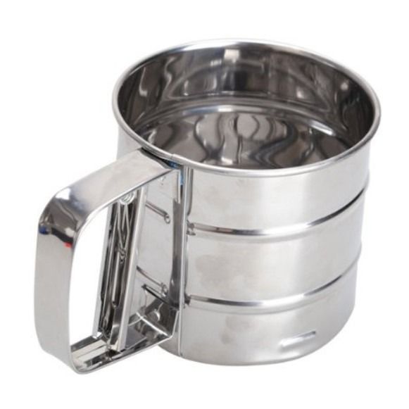 Stainless Steel Mesh / Sieve Flour Sifter Double Layer Flour Shaker