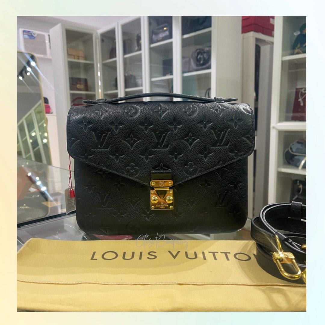 Brand New Authentic Louis Vuitton LV Pochette Metis Monogram Empreinte  Leather Noir Black, Luxury, Bags & Wallets on Carousell
