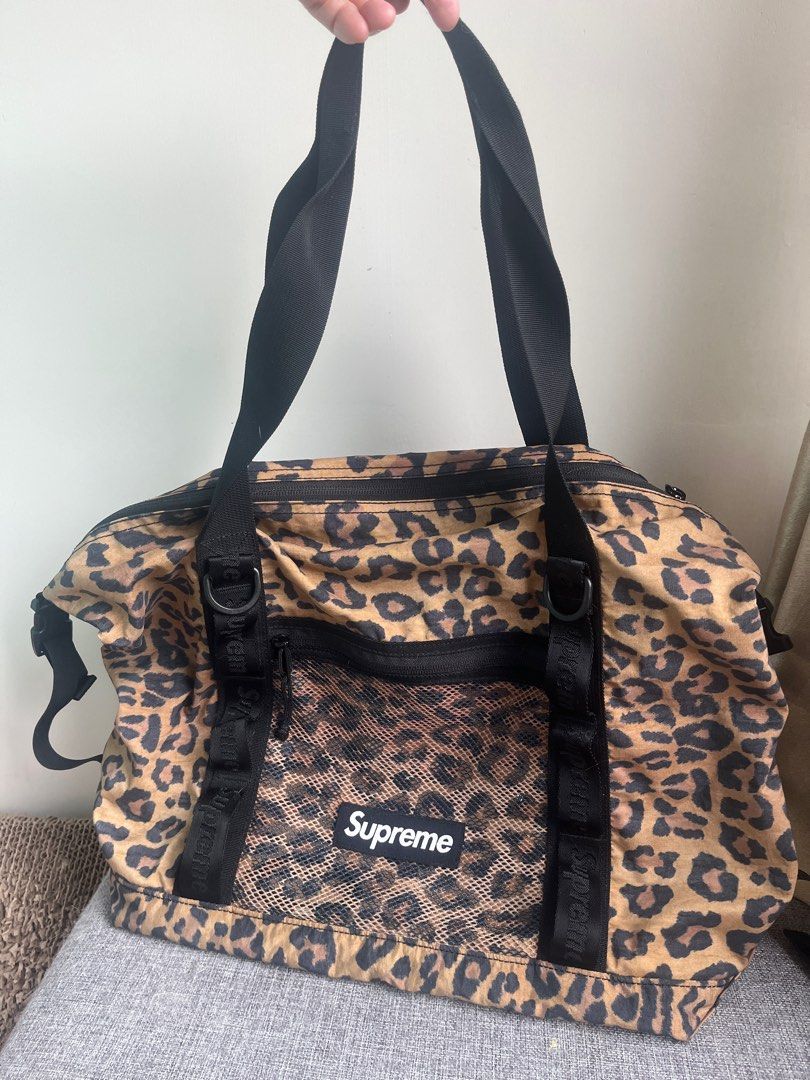 Supreme 20fw Zip Tote Bag leopard