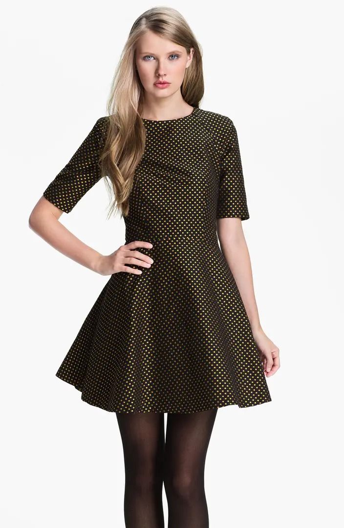 Ted Baker Polka Dots Flare Dress Women s Fashion Dresses