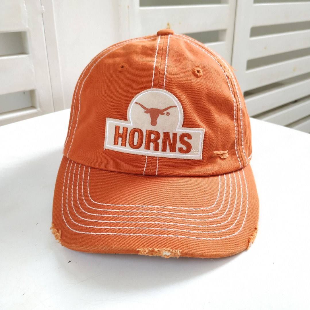 TEXAS HORN FOOTBALL TEAM ORANGE DAD CAP TOPI HAT SPORT USA ADULT