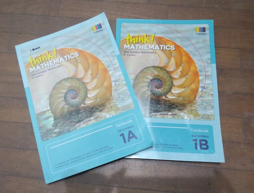 Think! Mathematics Sec 1A and 1B Maths textbook, Hobbies & Toys, Books ...