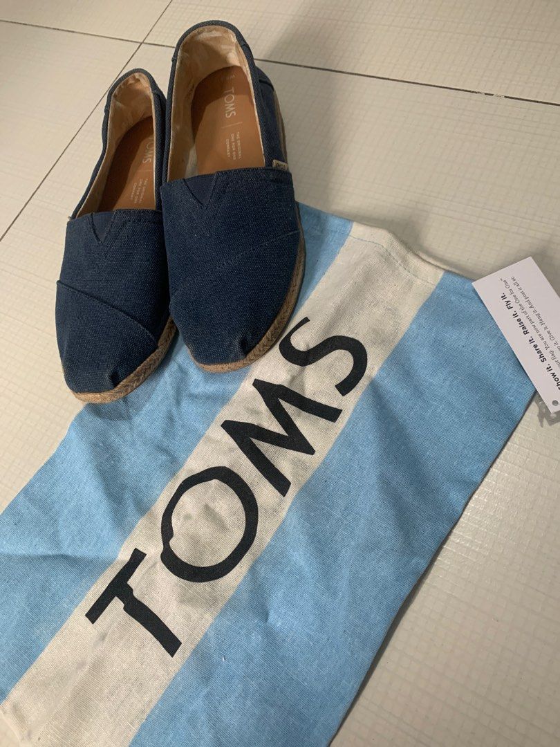 Toms Women Espadrille Navy Washed Canvas