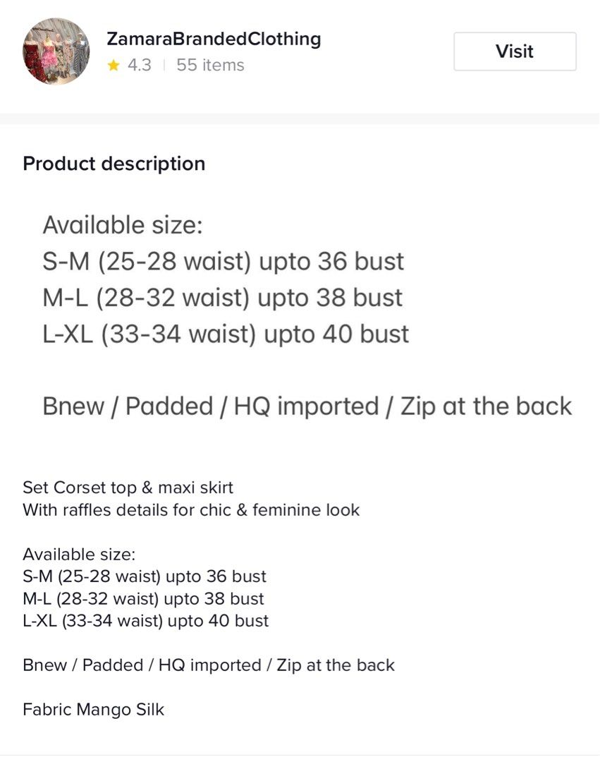 Top and Skirt Coords (Category: Sets or Coordinates) located in Valenzuela. Submitted by laureenishappy (Listing ID 1196241781, Image 3). Description: Original price was 1200 Bought from Zamara Brand Clothing This is Large- XL but bust can only fit 34-36 Waist - 28-30 Color- Old Rose Never used. Bnew. Shipping will be shouldered by the buyer. Loc: Mandaluyong City .
