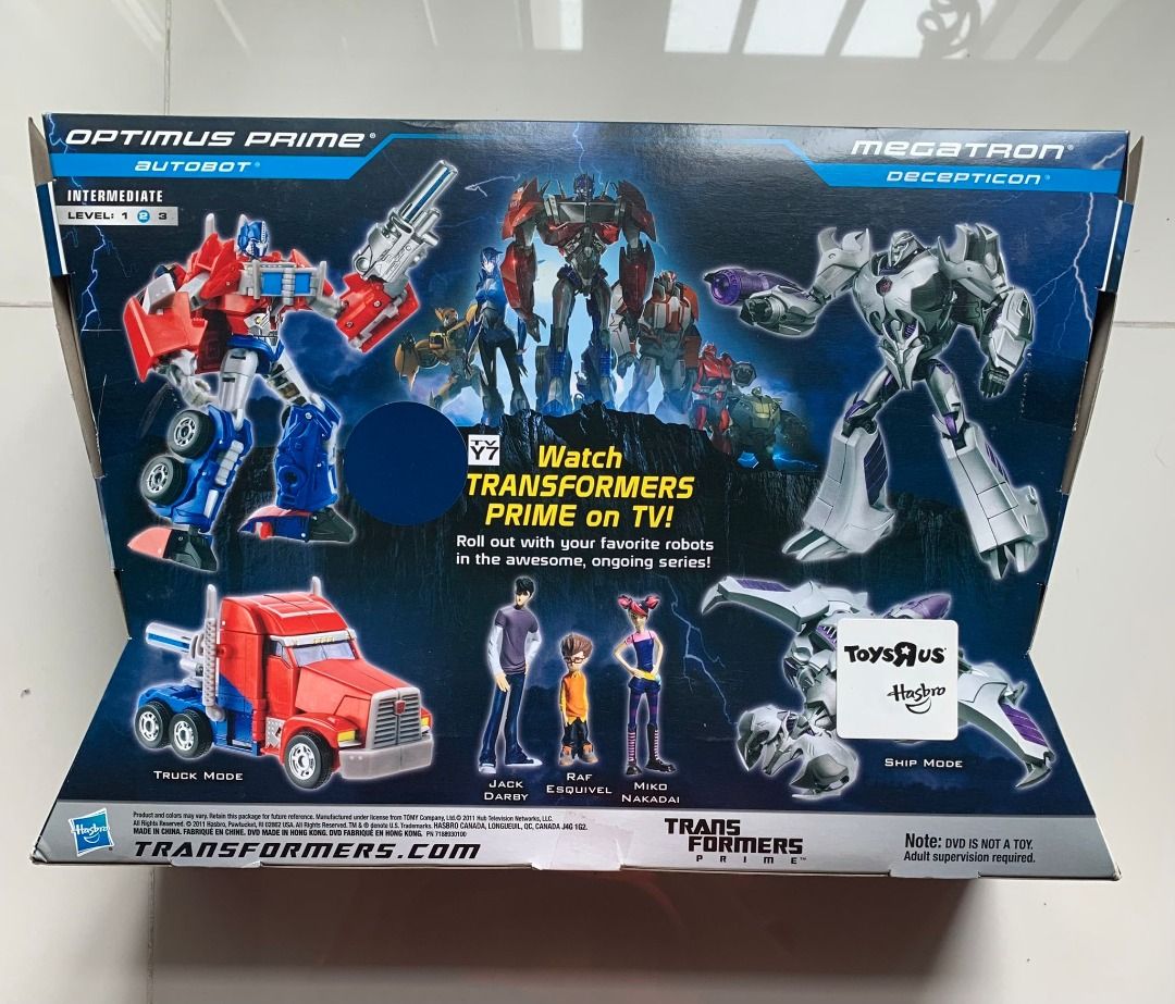 Transformers Prime First Edition Action Figure Set - Optimus Prime vs  Megatron with DVD - Entertainment Pack Limited Edition
