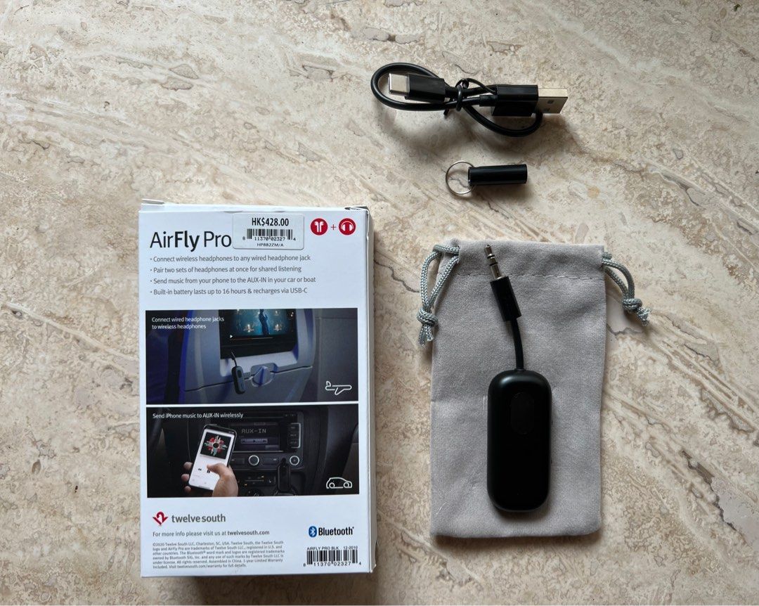 Twelve South Airfly Pro Bluetooth Transmitter Black, 手提電話