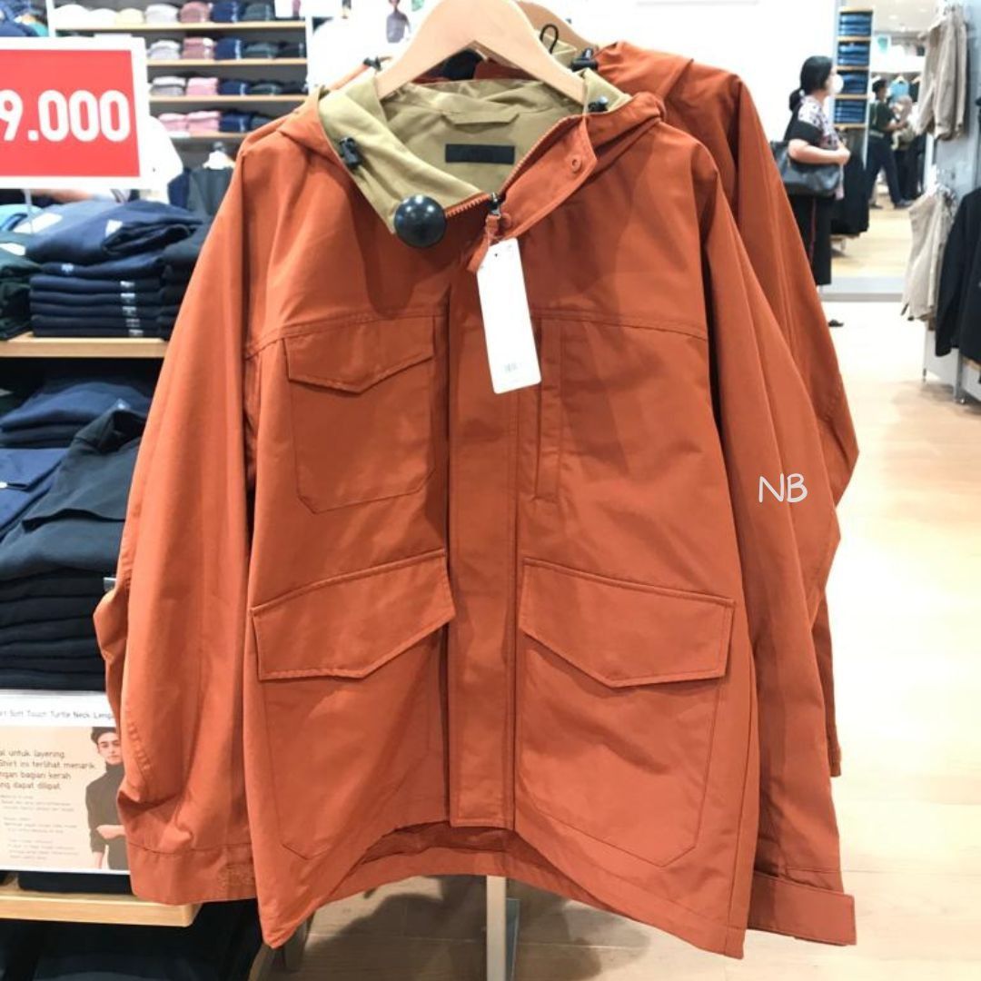 Jaket parka pria uniqlo shop