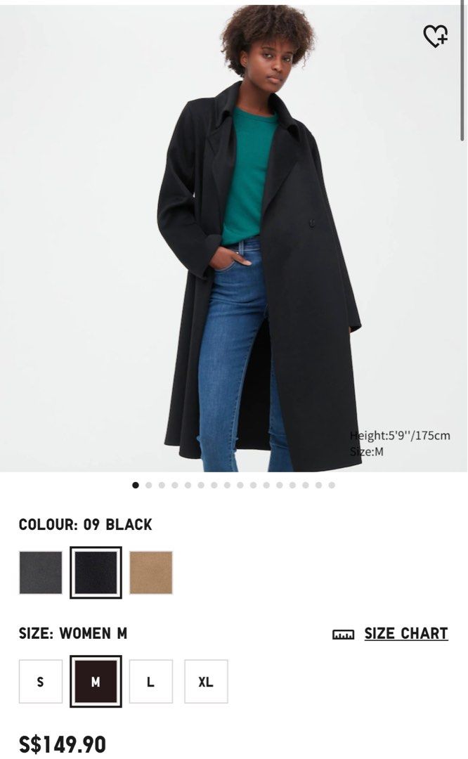 Uniqlo black coat top