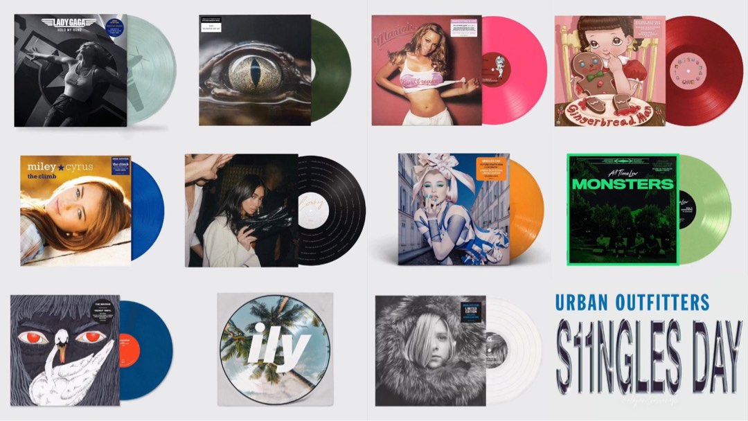 Urban Outfitters 11.11 Singles Vinyl (Lady Gaga Hold My Hand, Joji