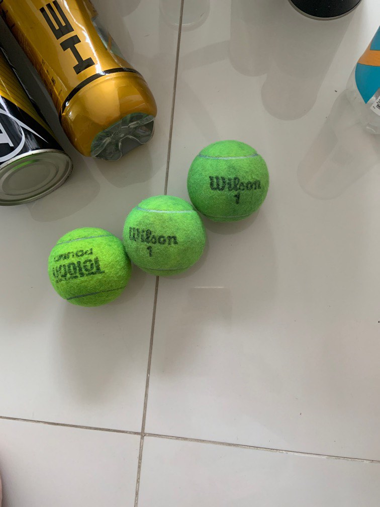 Used Tennis balls, Sports Equipment, Sports & Games, Racket & Ball Sports on Carousell