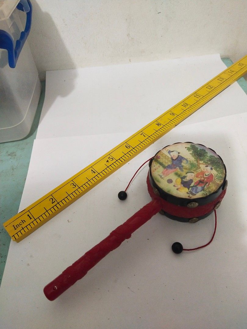 vintage Chinese Traditional Rattle Drums Noise makers/1990s, Hobbies