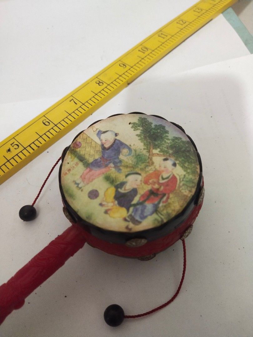 vintage Chinese Traditional Rattle Drums Noise makers/1990s, Hobbies