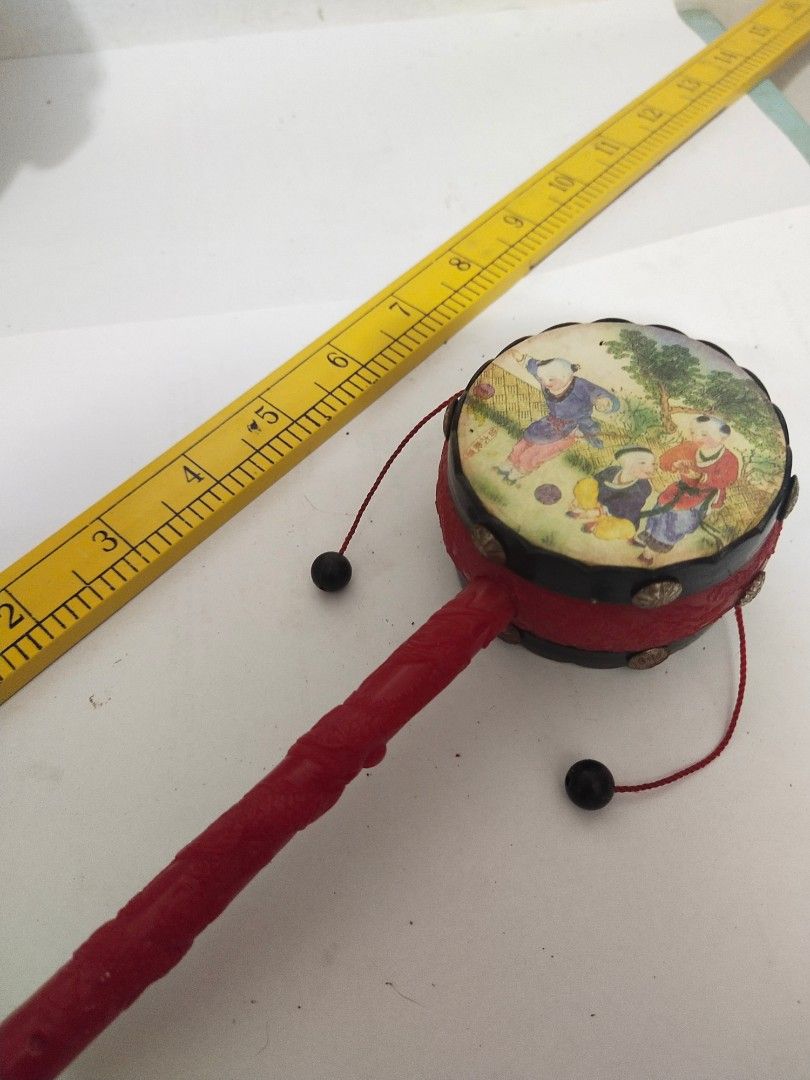vintage Chinese Traditional Rattle Drums Noise makers/1990s, Hobbies & Toys, Memorabilia