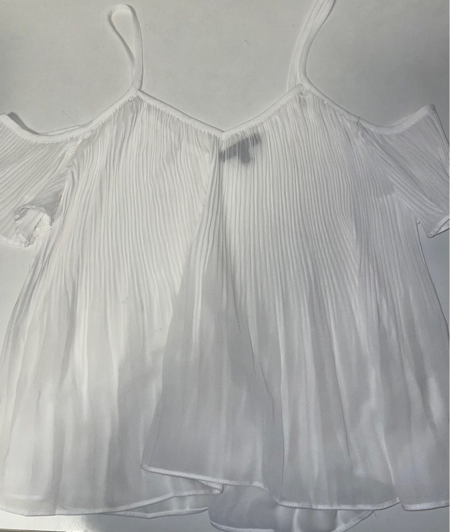 White Babydoll Short Sleeve Top