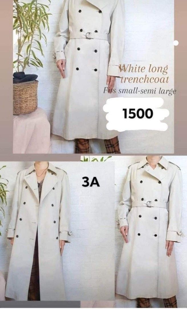 Vintage Burberry Trench Coat White Tag, As New Condition,Fit To Medium to  Large, Women's Fashion, Coats, Jackets and Outerwear on Carousell
