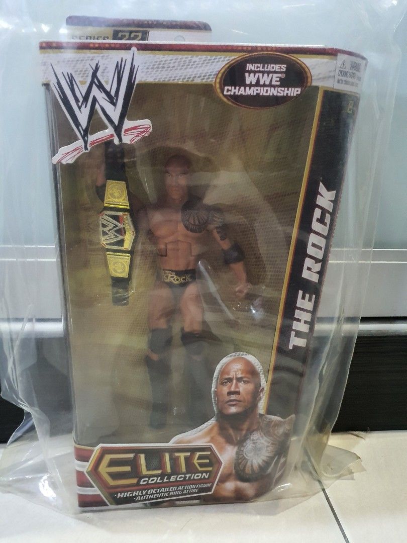 Wwe Elite 22 The Rock Action Figure, Hobbies & Toys, Toys & Games on