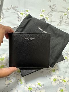 Saint Laurent Croc Embossed Bifold Wallet