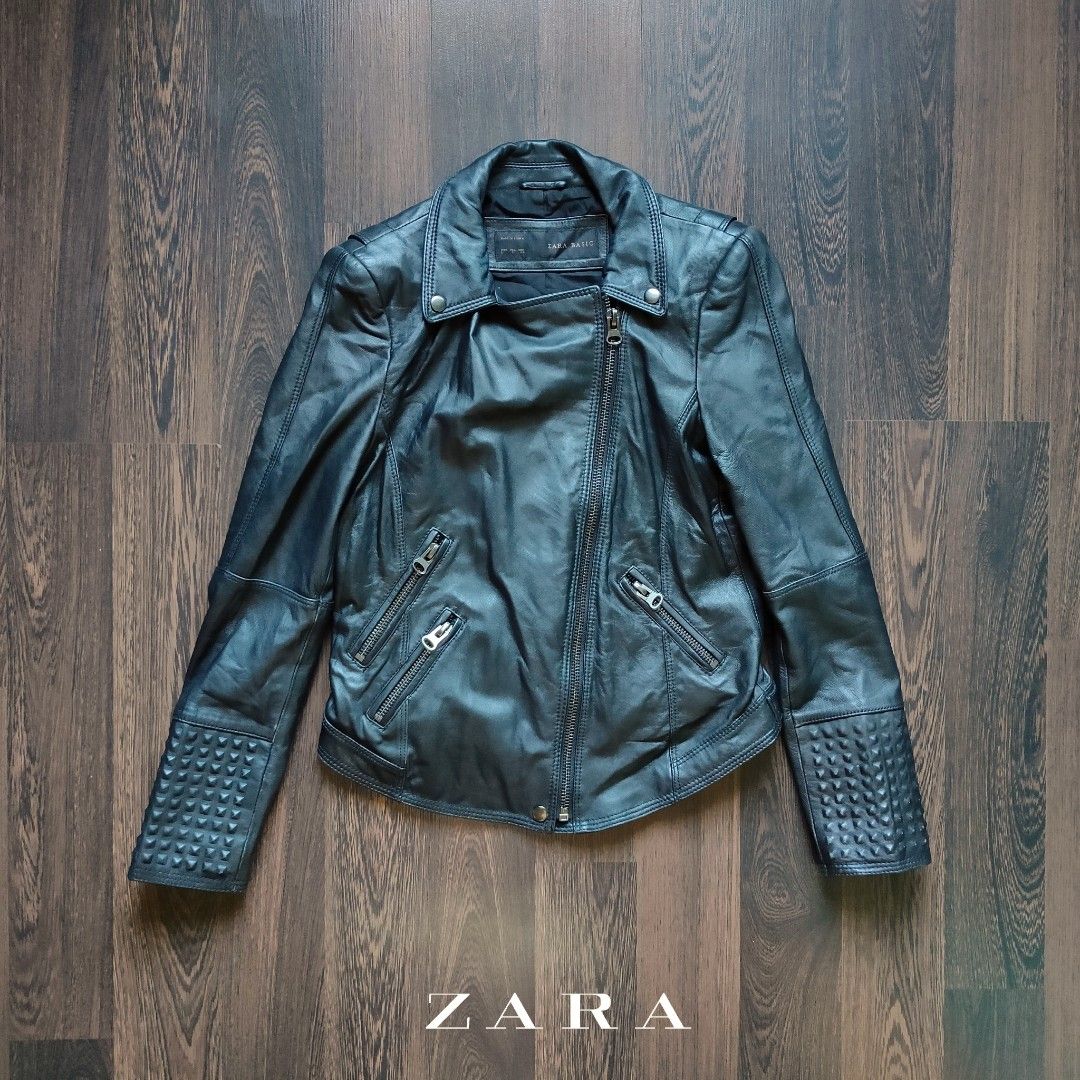 Zara Trafaluc Outerwear Small Leather Jacket Women's Biker Faux