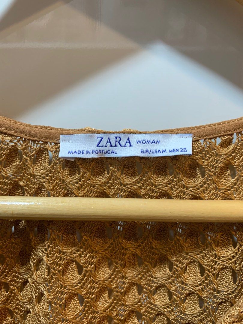 ZARA Knitted Top (Category: Blouses) located in Paranaque City. Submitted by applemt (Listing ID 1196253348, Image 2). Description: Original and first-owned Zara Woman knitted top; runs large for a relaxed fit. Super nice and unique color! #11broke.