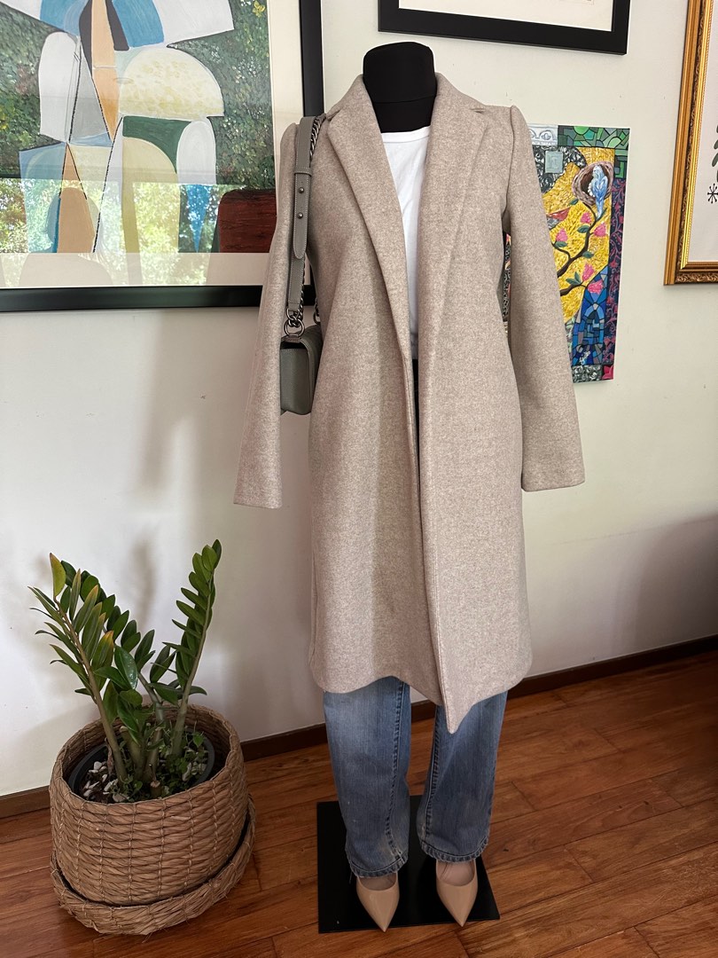 Nude zara coat Clearance