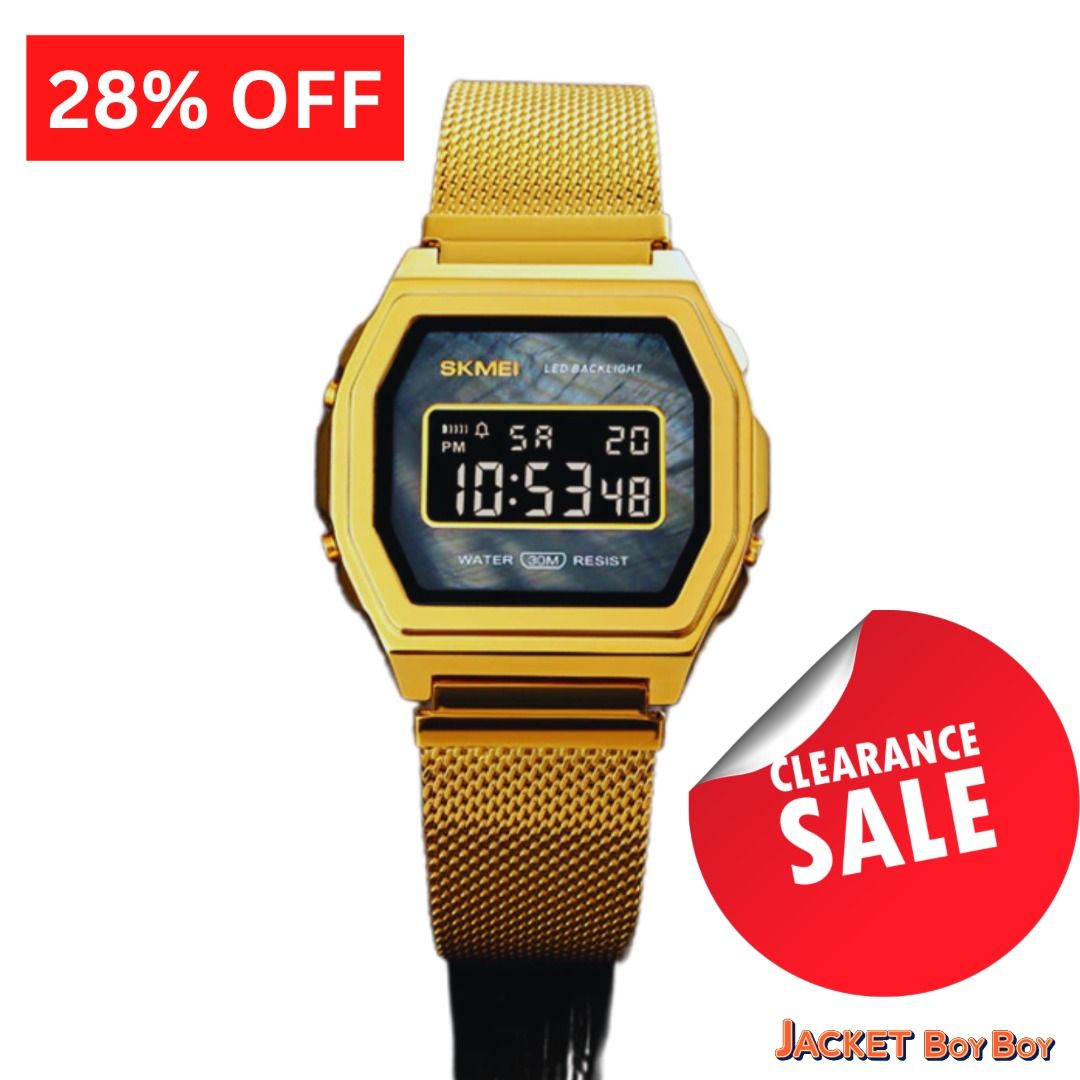 FIXED PRICE CLEARANCE SALE 28 OFF Gold Digital Black