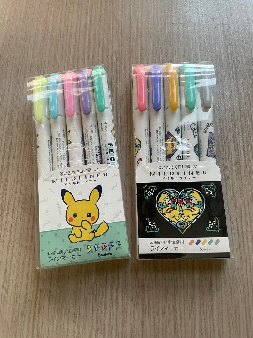 比卡超pikachu MILDLINER 熒光筆, 興趣及遊戲, 手作＆自家設計, 文具