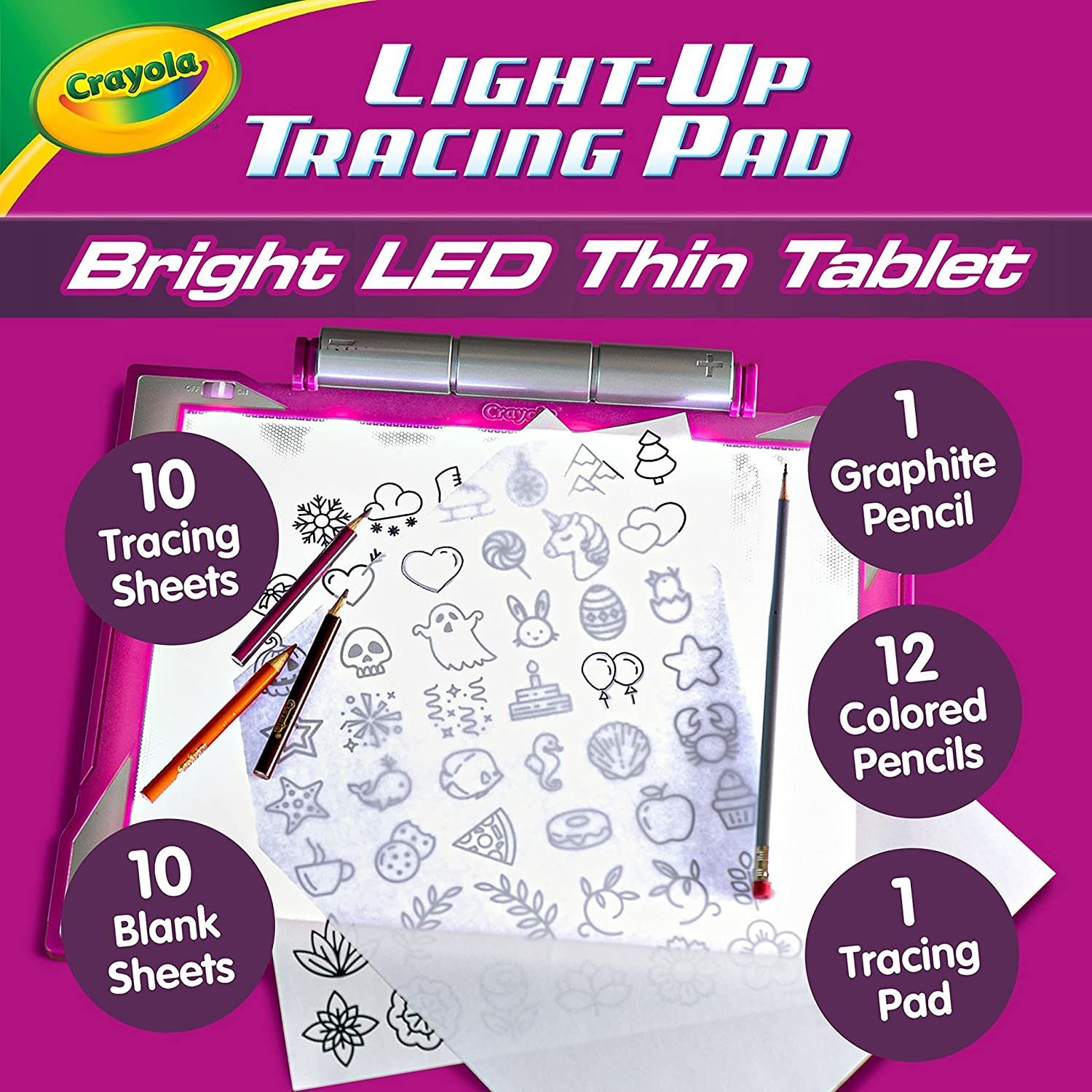 😊 welcome😊 Crayola Light-up Tracing Pad, Pink, Hobbies & Toys