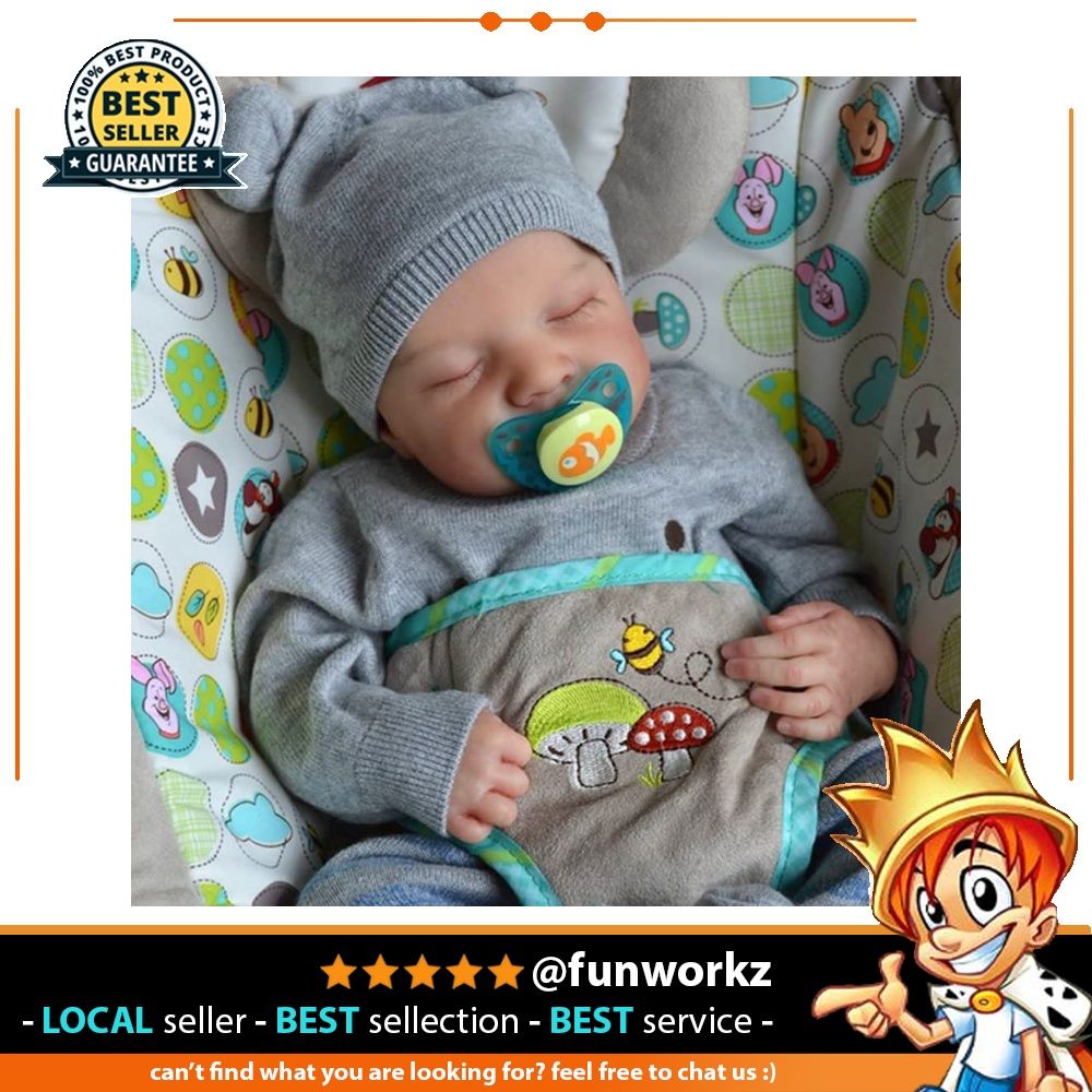 welcome WOOROY Realistic Reborn Baby Dolls Boy 18 Inch Lifelike Baby Doll Levi Real Life Baby Dolls That Look Real Soft Weighted Sleeping Newborn