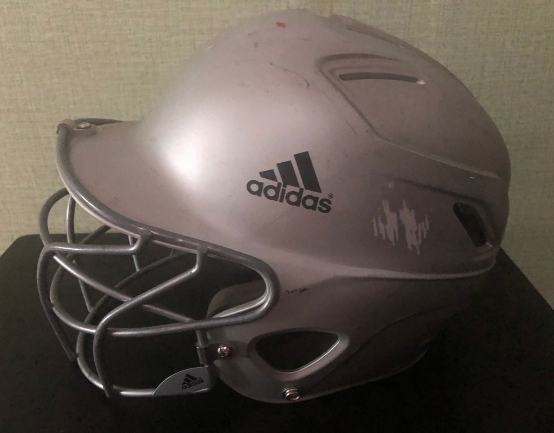 Adidas Baseball helmet with face guard, Sports Equipment, Other Sports