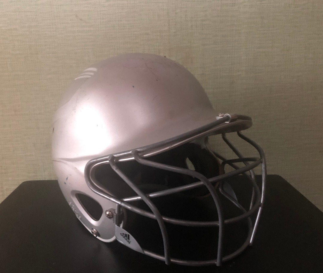 Adidas Baseball helmet with face guard, Sports Equipment, Other Sports Equipment and Supplies on