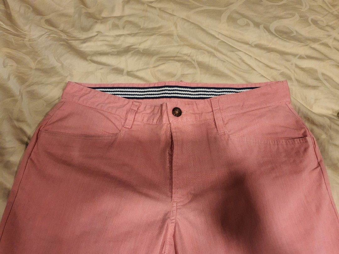Adidas Golf Pants Reddish Pink and Light Yellow Price indicated for each item