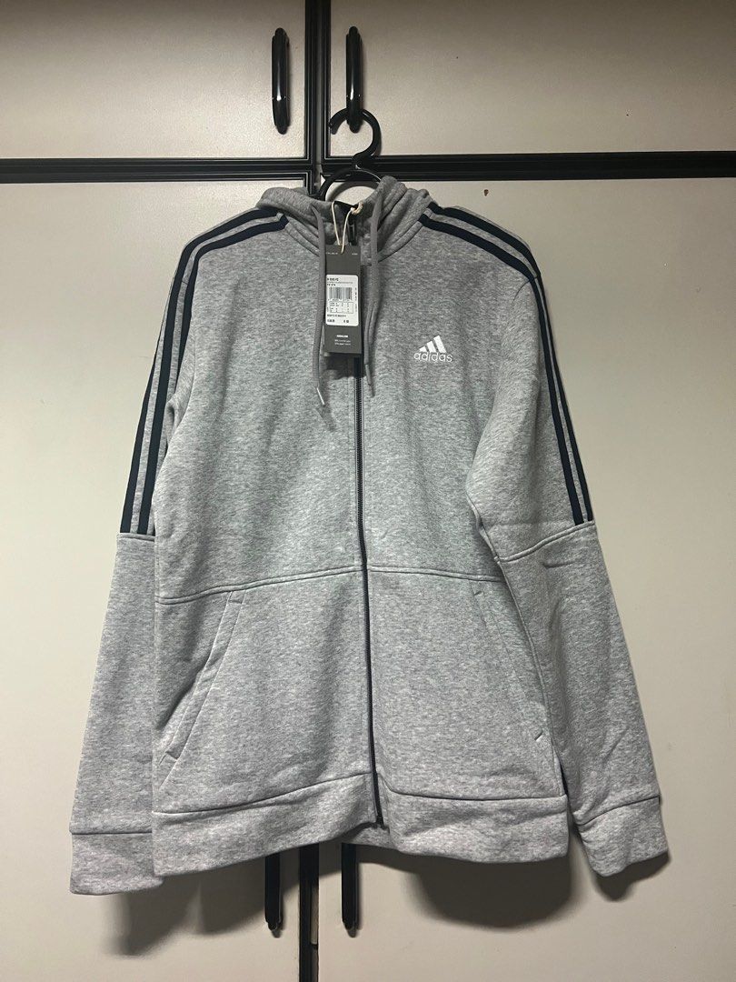 Adidas Hoodie Striped Grey BNWT