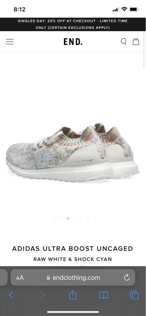 Adidas Ultra Boost Uncaged White Multi colour Men s Fashion