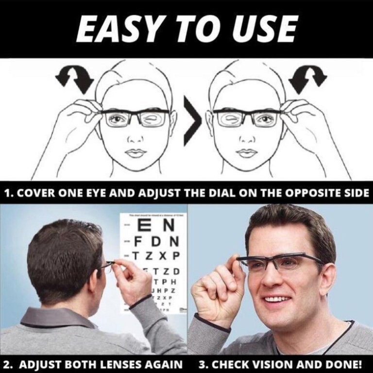 Adjustable eyeGlasses Far And near Dualuse Reading Glasses Vision Care