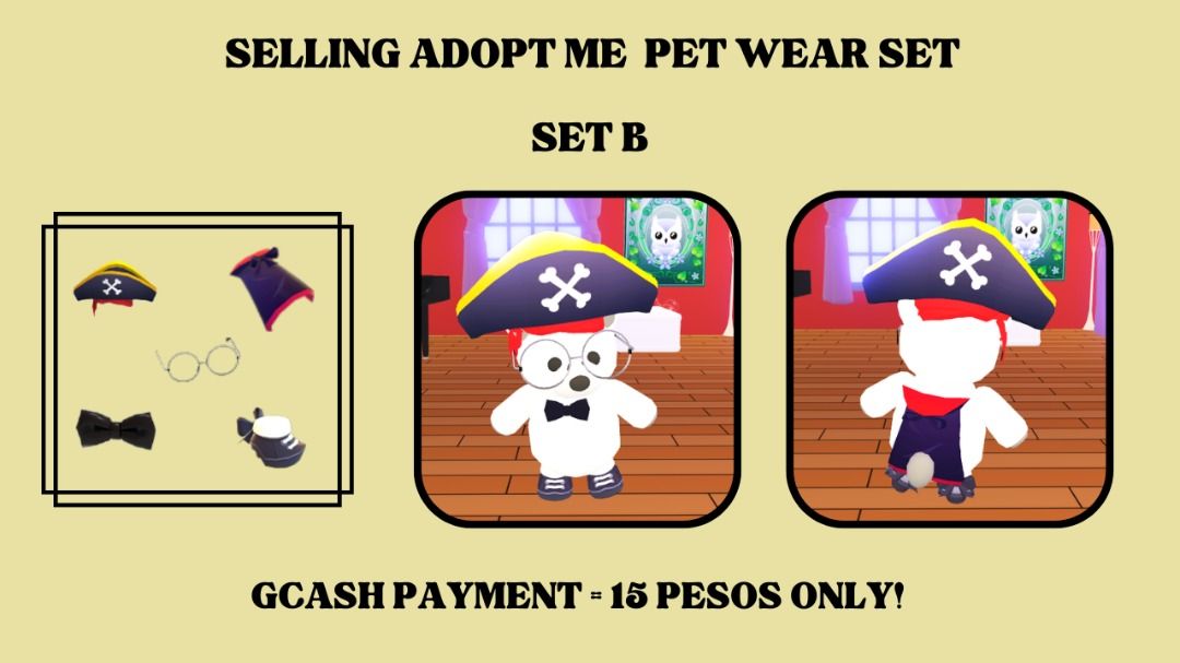 ADOPT ME PET WEAR SETS (GCASH PAYMENT), Video Gaming, Gaming