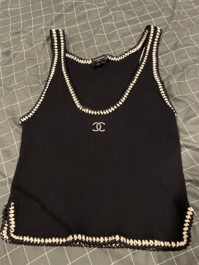 Authentic chanel tank top size 38, Women's Fashion, Tops, Other Tops on