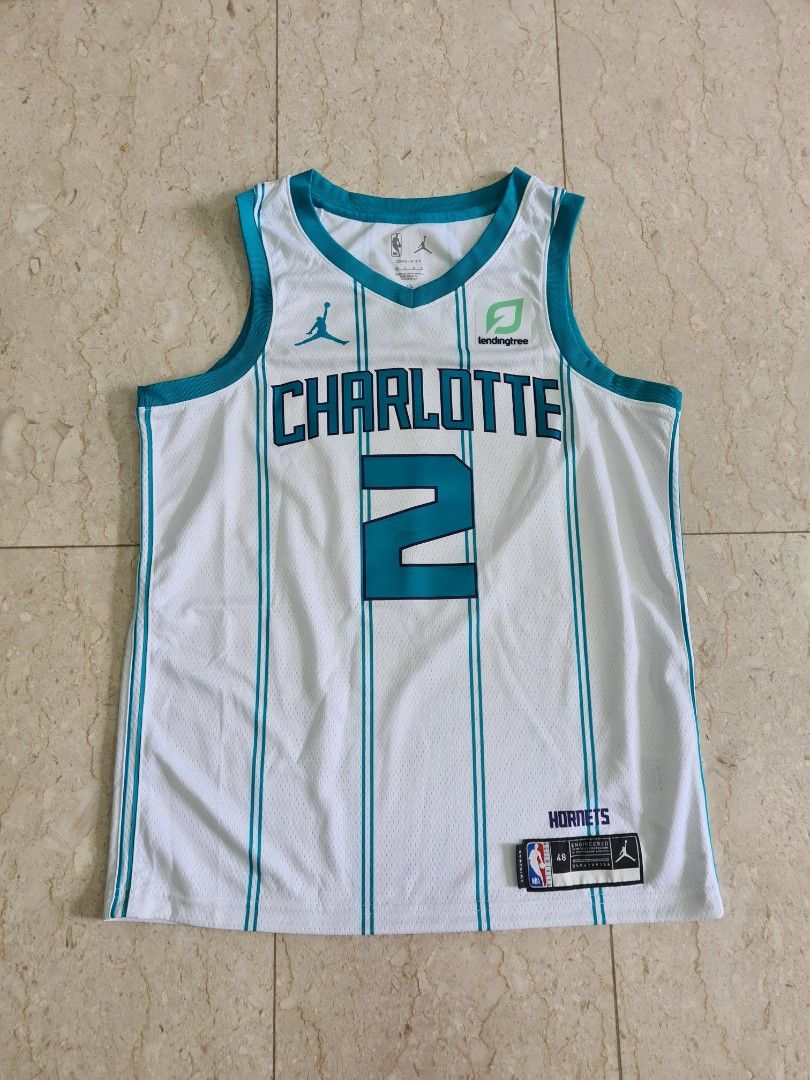 Nike Men's Charlotte Hornets LaMelo Ball #1 Teal Dri-Fit Swingman Jersey, Medium, Blue