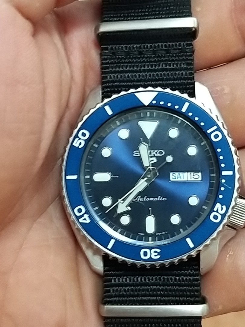 Authentic seiko 4r36 07g0 blue automatic with original nato strap, Men's  Fashion, Watches & Accessories, Watches on Carousell