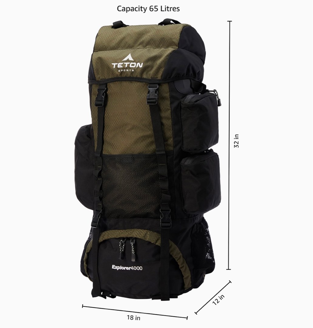 BACKPACK 65L XL ULTRALIGHT TETON EXPLORER 4000, Men's Fashion, Bags