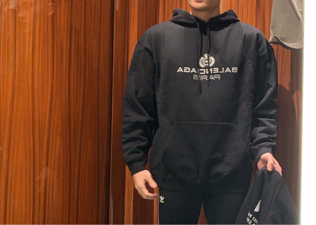 Balenciaga crest hoodie hot sale